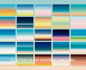 Beautiful Illustrator Sky Gradient Swatches
