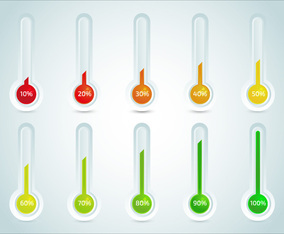 Goal Thermometer Vector Template