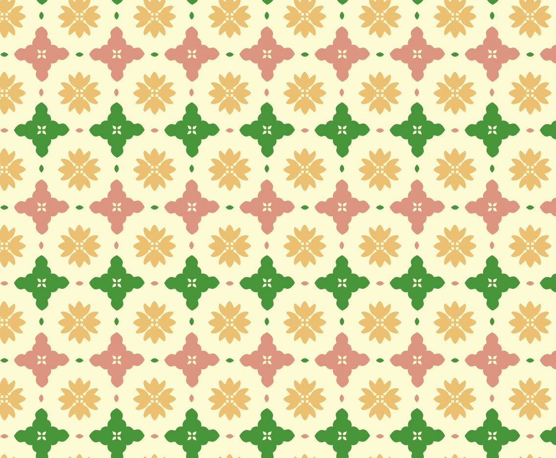 Floral Tile Pattern Background
