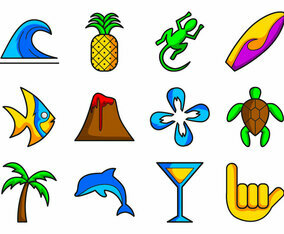Hawaii Icon Vector