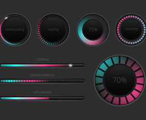 Free Preloader and Progress Bars Vector