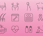 Women Health And Beauty Icons