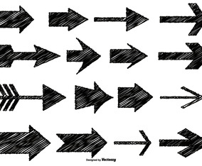 Messy Sketch Style Arrows