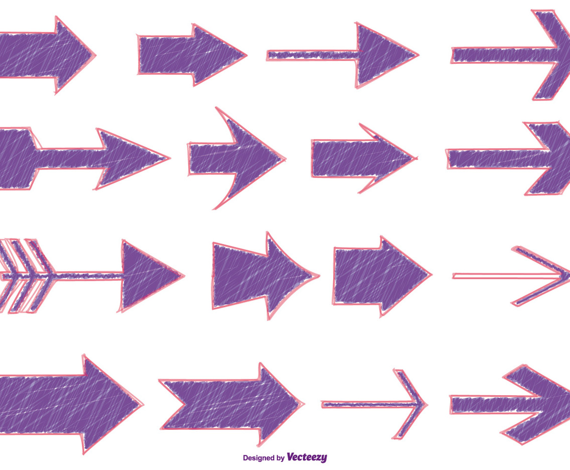 Sketchy Marker Pen Style Arrows