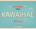 Retro Kawaihae Hawaii Greeting Illustration