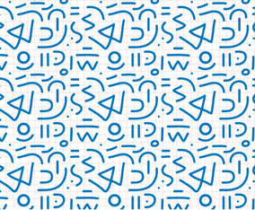 Blue Outline Abstract Pattern