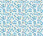 Blue Outline Abstract Pattern