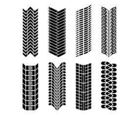 Set Of Tire Mark Vectors