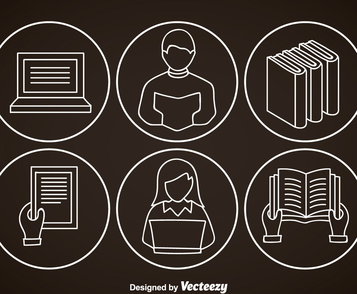Ereader Outline Icons