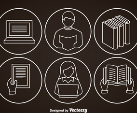 Ereader Outline Icons