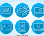 Online Education Icons Vector