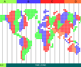 Free Time Zone Map Vector