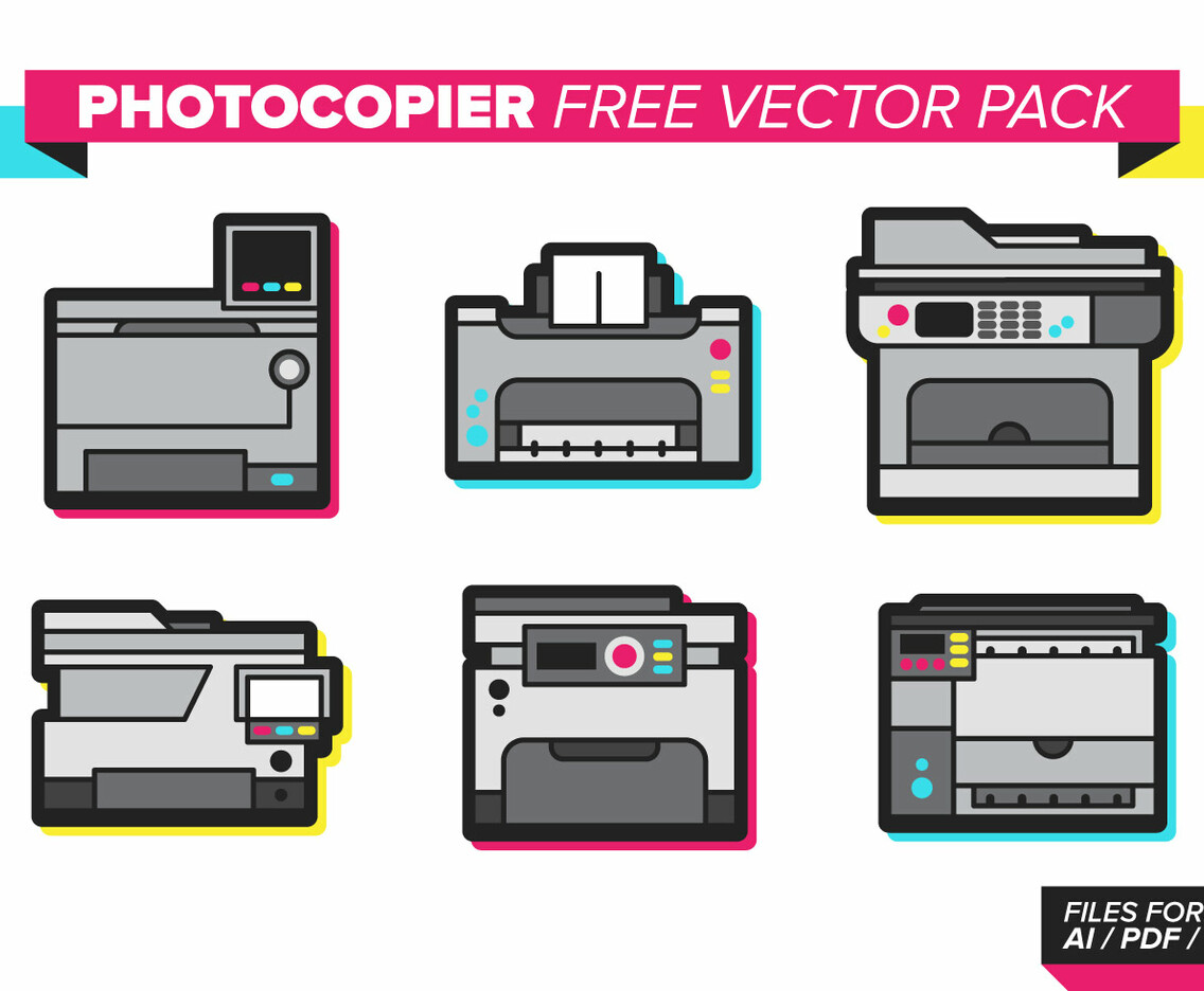 Photocopier Free Vector Pack