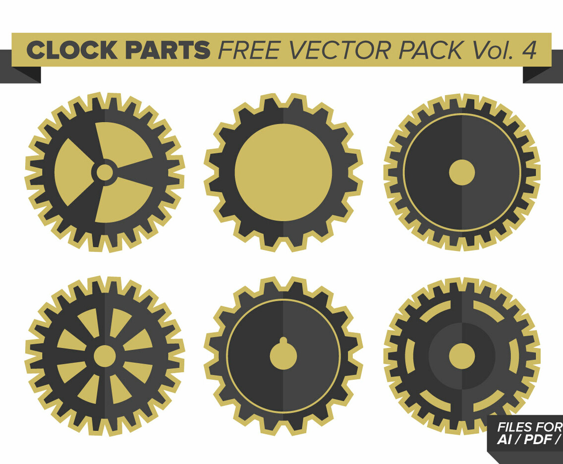 Clock Parts Free Vector Pack Vol. 4
