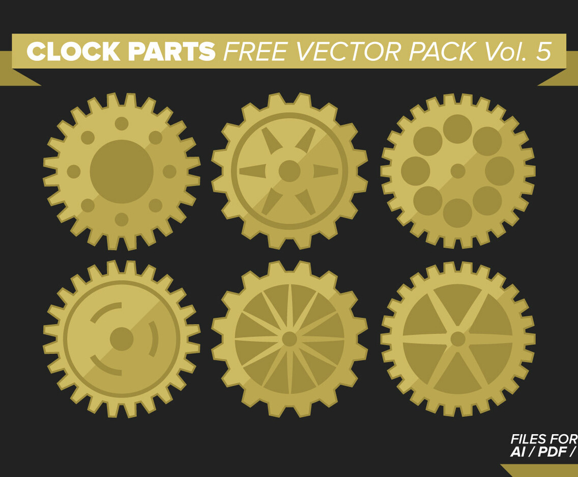 Clock Parts Free Vector Pack Vol. 5