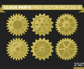 Clock Parts Free Vector Pack Vol. 5