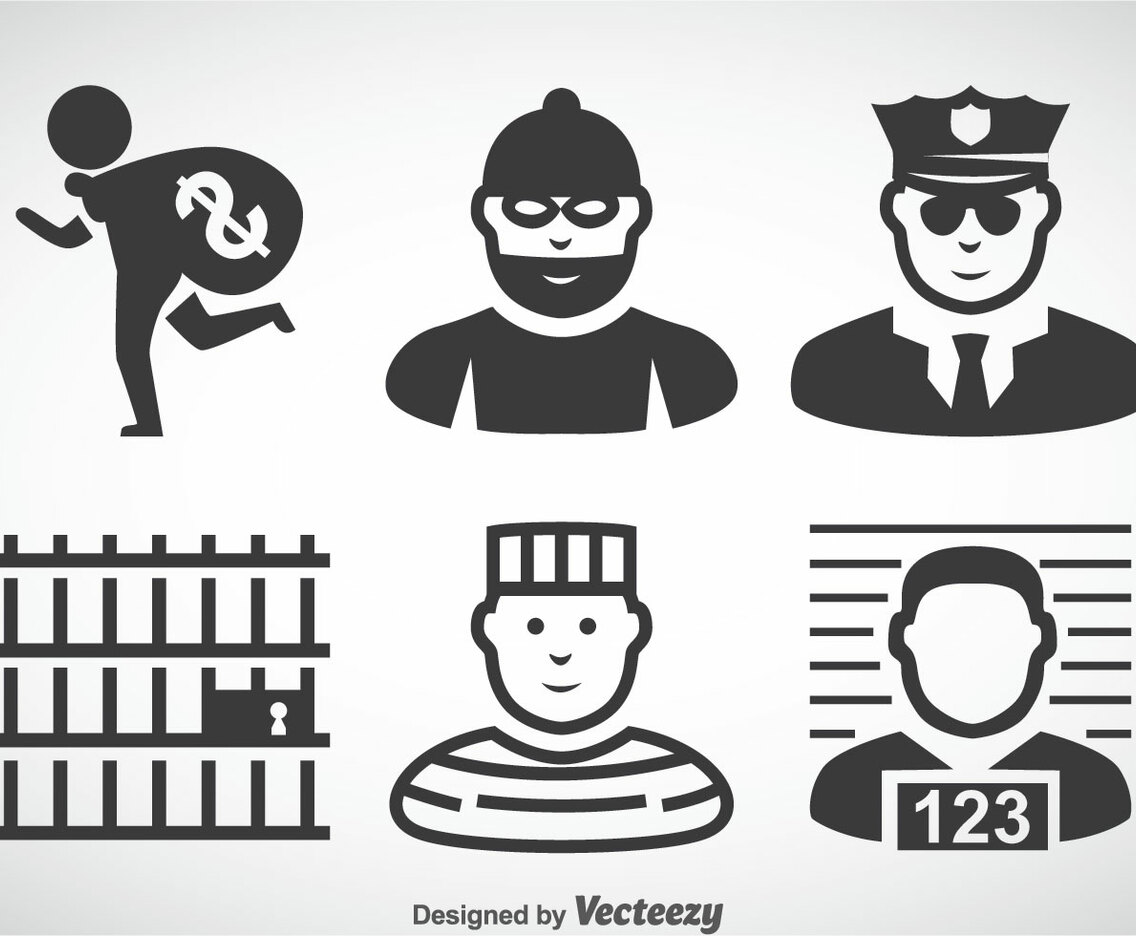 Criminal Icons Vector