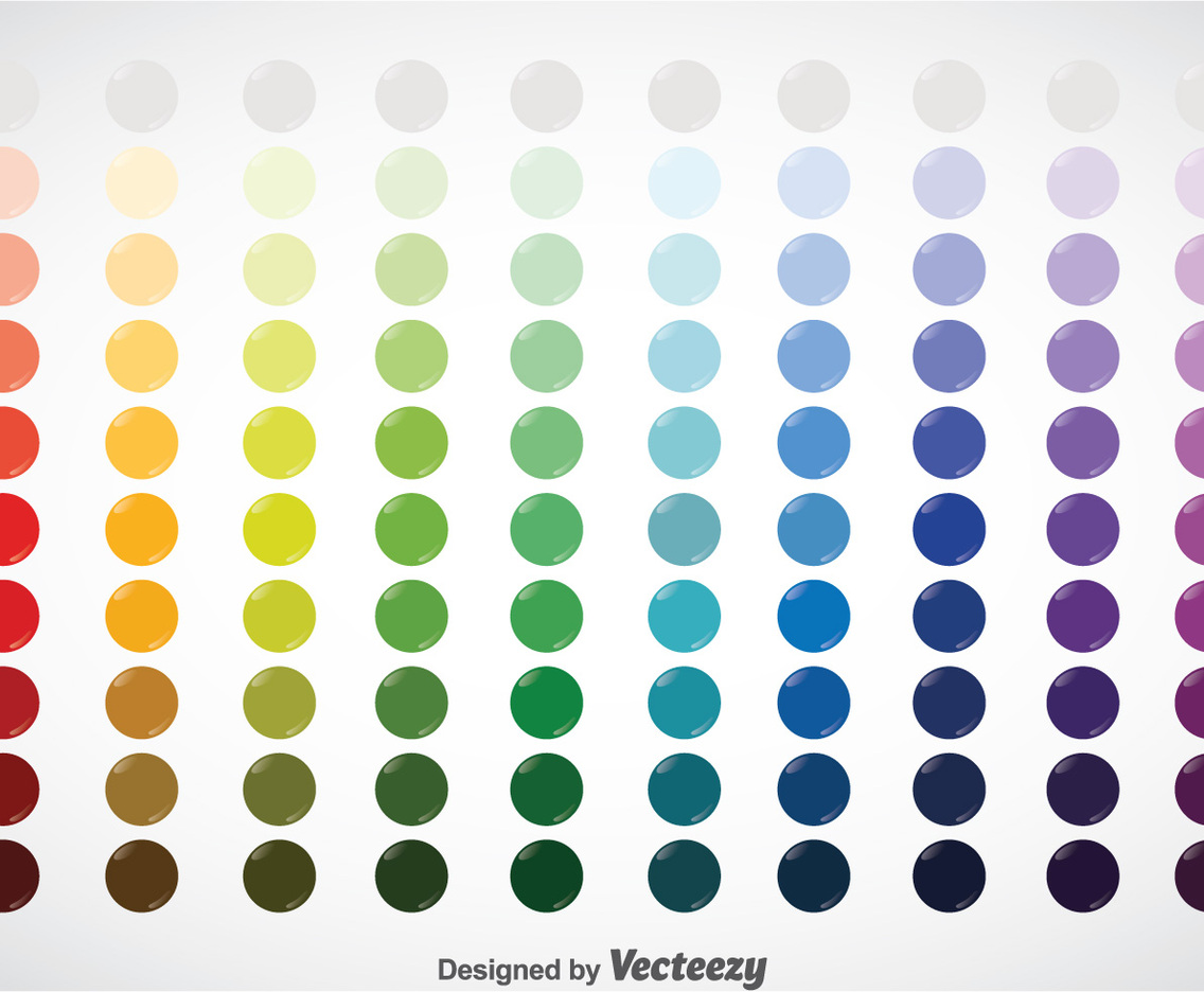 Circle Color Swatches Vector