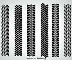 Tire Marks Vector Set