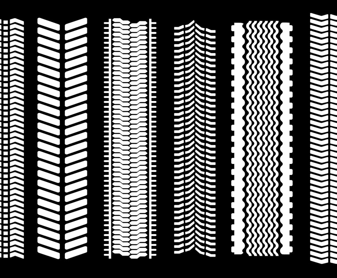White Tyre Marks Vector