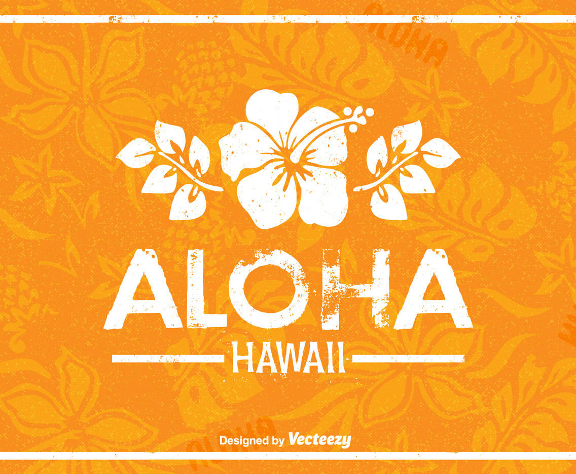 Free Hawaii Vector Retro Poster