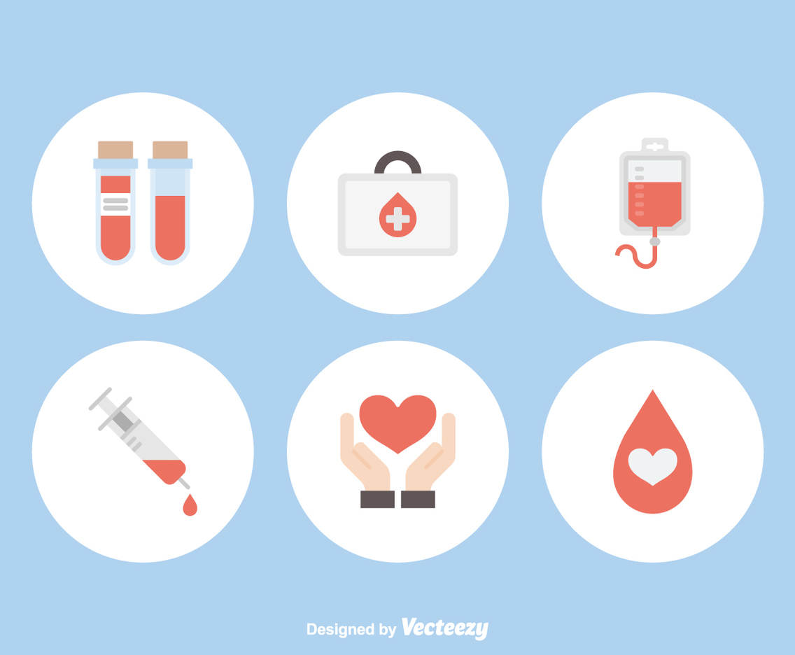 Free Blood Donation Vector Icons