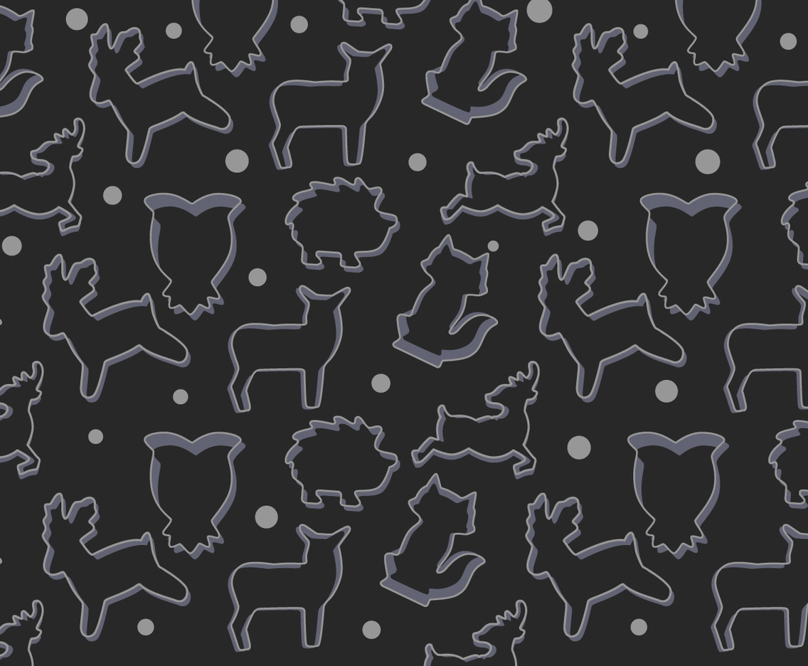 Animal Cookie Cutter Pattern Vector
