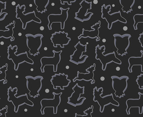Animal Cookie Cutter Pattern Vector