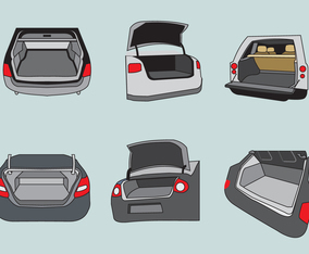 Car Boot Illustration Vector