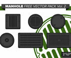 Manhole Free Vector Pack Vol. 2