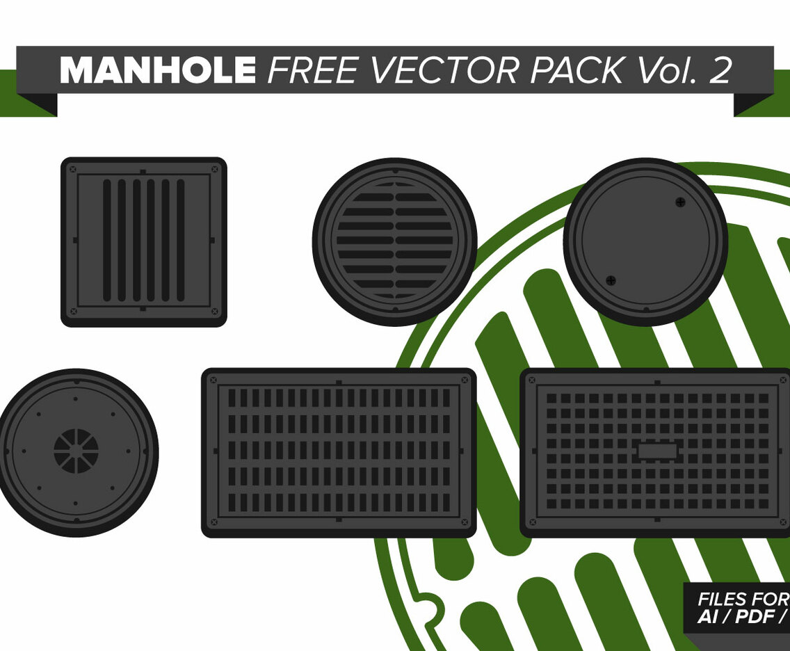 Manhole Free Vector Pack Vol. 2