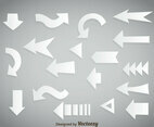 White Arrow Vector Set
