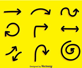 Black Arrow Vector Set