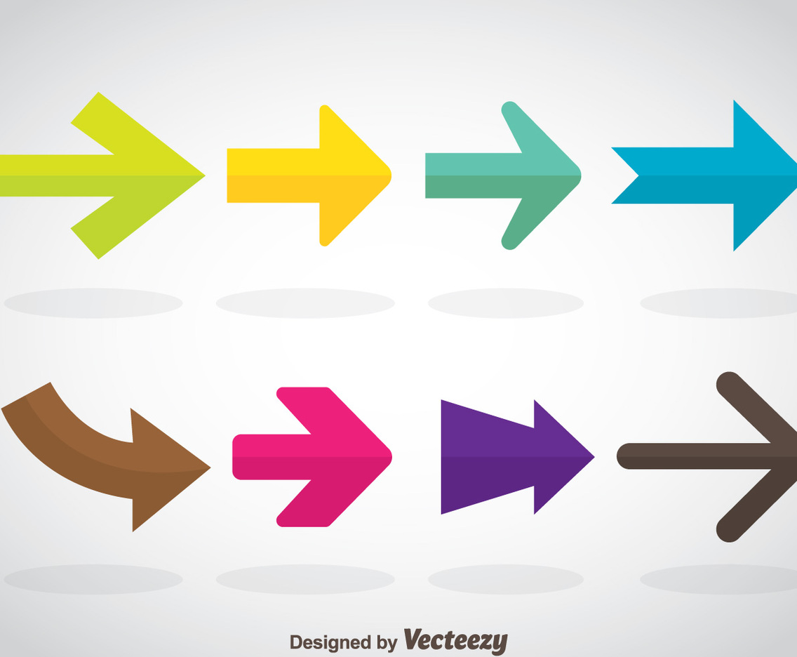 Colorful Arrow Vector Set