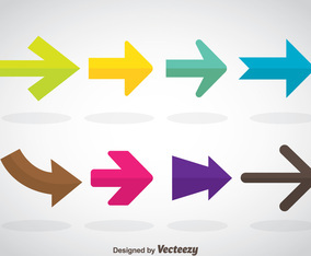 Colorful Arrow Vector Set