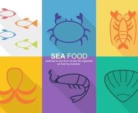 Sea Food Vector Icons