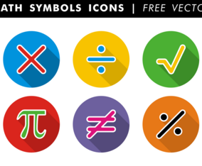 Math Symbols Icons Free Vector
