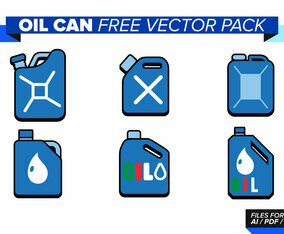 Oil Can Free Vector Pack