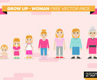 Grow Up Woman Free Vector Pack