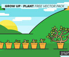 Grow Up Plant Free Vector Pack
