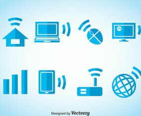 Internet Element Blue Icons