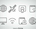 Internet Outline Icons Vector