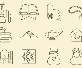 Middle East Line Icons