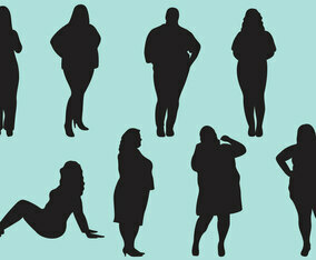 Fat Woman Silhouettes