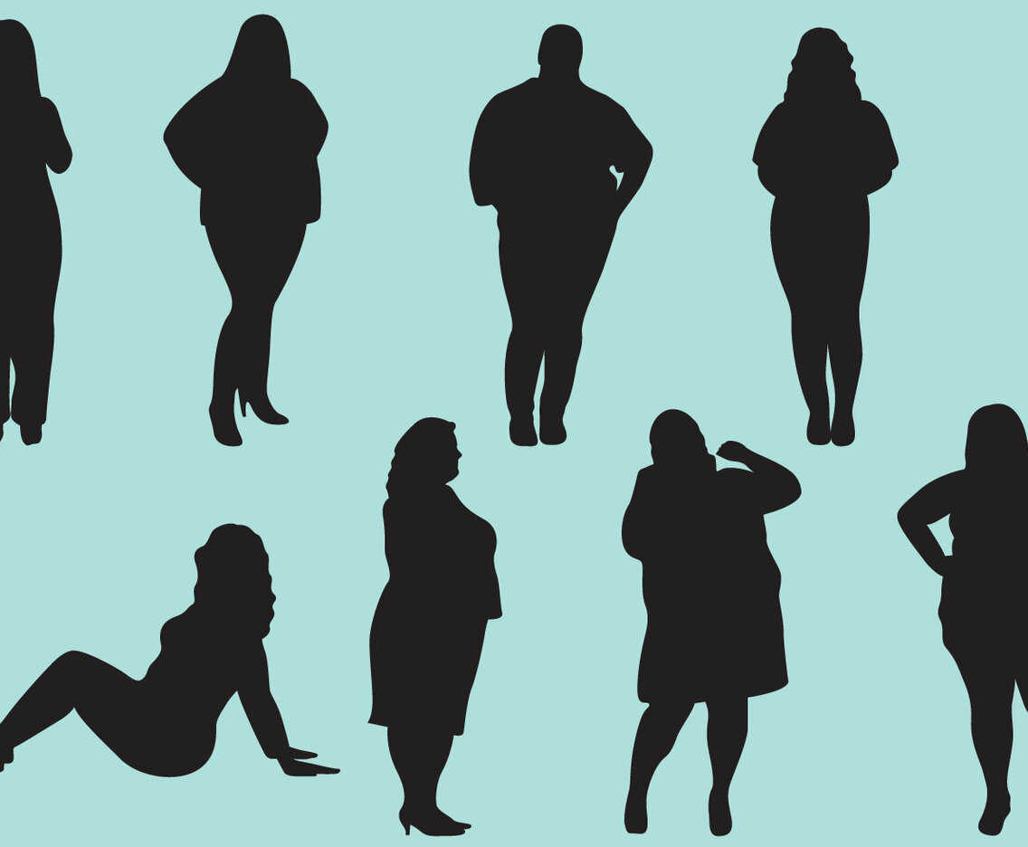 Fat Woman Silhouettes