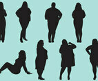 Fat Woman Silhouettes