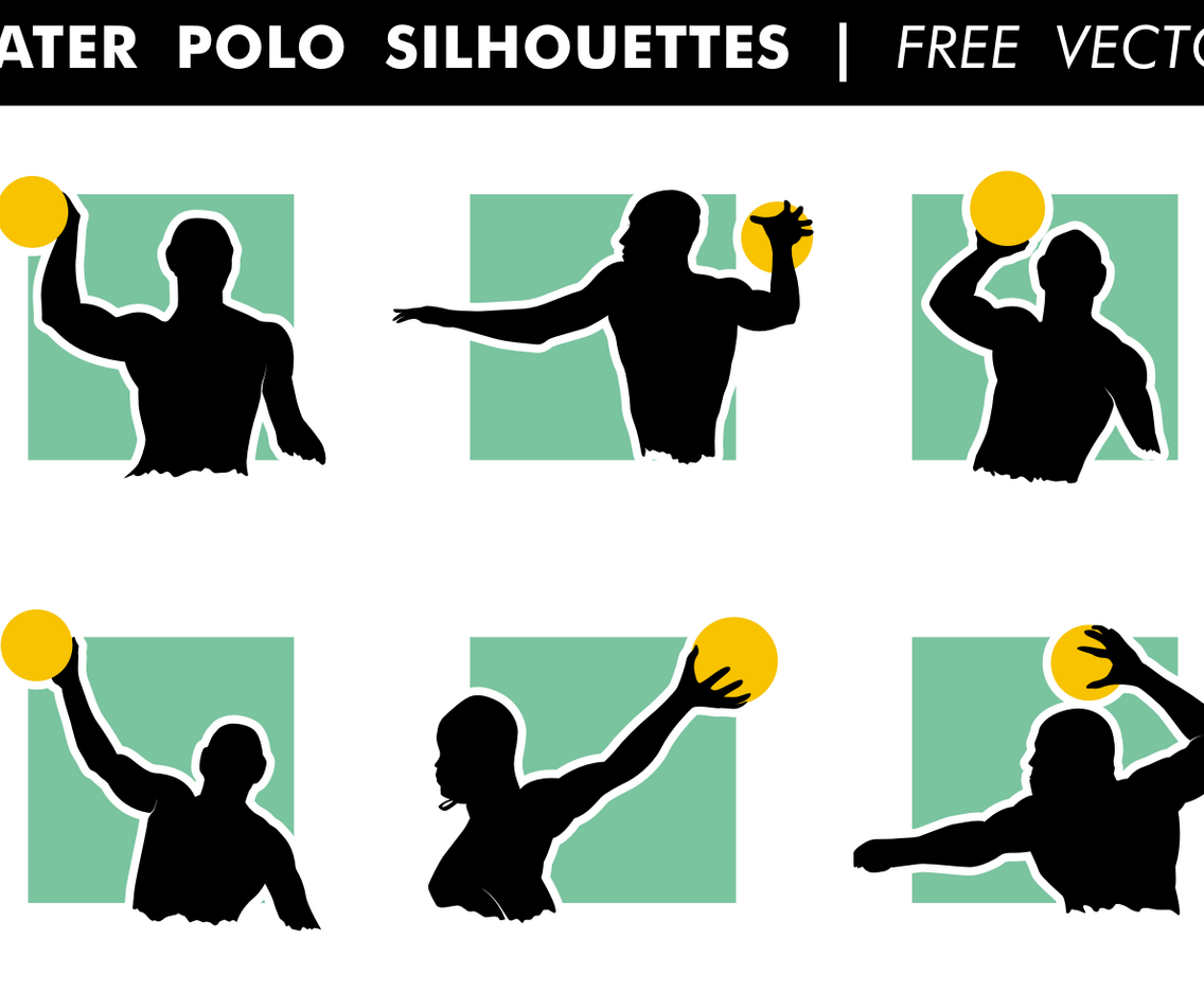 Water Polo Silhouettes Free Vector