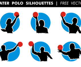 Water Polo Silhouettes Free Vector