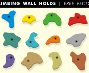 Climbing Wall Holds Free Vector
