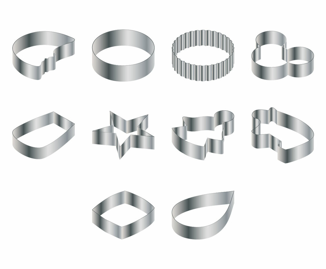 Steel Cookie Cutter Vector